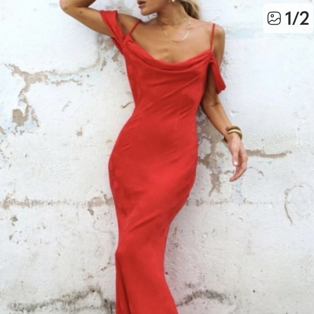 Rat & Boa Vibrant Red Maxi Dress - Picture 6 of 6